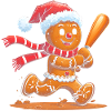 Lustiges Lebkuchenmann Weihnachtsdesign – Baseball