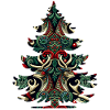 Christmas Tree Christmas Wine Motif
