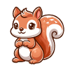 Écureuil caramel cartoon