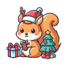 Petit écureuil de Noël