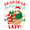 Christmas sloth with a gift