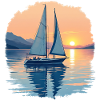 Sailboat on Lake Constance