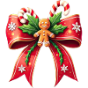 Weihnachtsgeschenk mit Zuckerrohrschleife