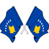 Two flags Kosovo