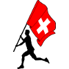 Flag Switzerland Man Running