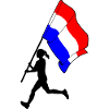 Drapeau Pays-Bas femme course