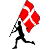 Denmark Flag Man Running