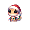 Weihnachten Lichterkette Leopardgecko