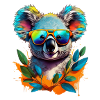 Cool koala with sunglasses