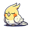 Sleeping Cockatiel Cartoon Illustration