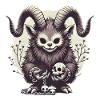 Dark Krampus Gothic Illustration