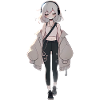Anime Girl in Stylish Streetwear
