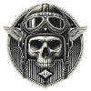 Skull Pilot Helmet Badge Illustration