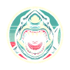 Fearsome Shark Bite Illustration
