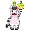 Zebra Birthday Cake