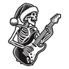 Rocking Christmas Skeleton Guitarist