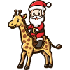 Giraffe Santa Claus