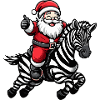 Zebra Weihnachtsmann