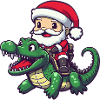 Alligator Weihnachtsmann