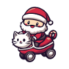 Cat Santa Claus