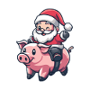 Pig Santa Claus