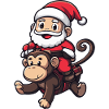 Monkey Santa Claus