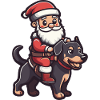 Doberman Chien Père Noël