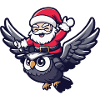 Eule Weihnachtsmann