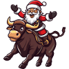 Stier Weihnachtsmann