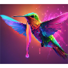 Vibrant Hummingbird in Flight