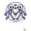 Two skeletons in love