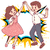 Dance couple Foxtrot