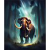 Mammoth in a forest