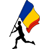 Drapeau Roumanie homme courant