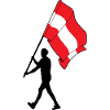 Flag Austria man walking