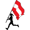 Flag Austria woman running