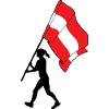 Flag Austria woman walking