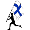 Flag Finland Man Running