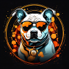 Sej Staffordshire Terrier med solbriller