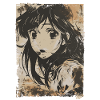 Japanese Grunge Cover Cartoon Girl