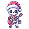 Christmas Rocking Skeleton Motif