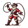 Cowboy Santa Claus Lasso Adventure