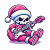 Christmas Skeleton Rocks Guitar Christmas