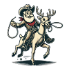 Weihnachtsmann Cowboy Reiter Abenteuer