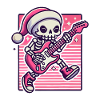 Christmas Skeleton Guitarist Rocks