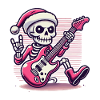 Christmas Skeleton Guitarist Rocks