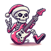 Christmas Skeleton Rock Guitarist