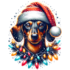 Dachshund celebrates Christmas dachshunds