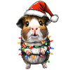 Cochon d’Inde mignon Père Noël