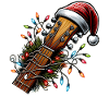 Guitariste Guitariste Père Noël